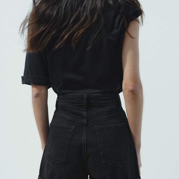 Zara High Waist Mom Shorts - Picture 3 of 6